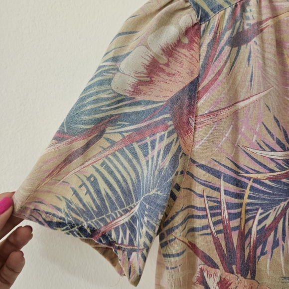 Vintage tropical print blouse - Picture 3 of 7